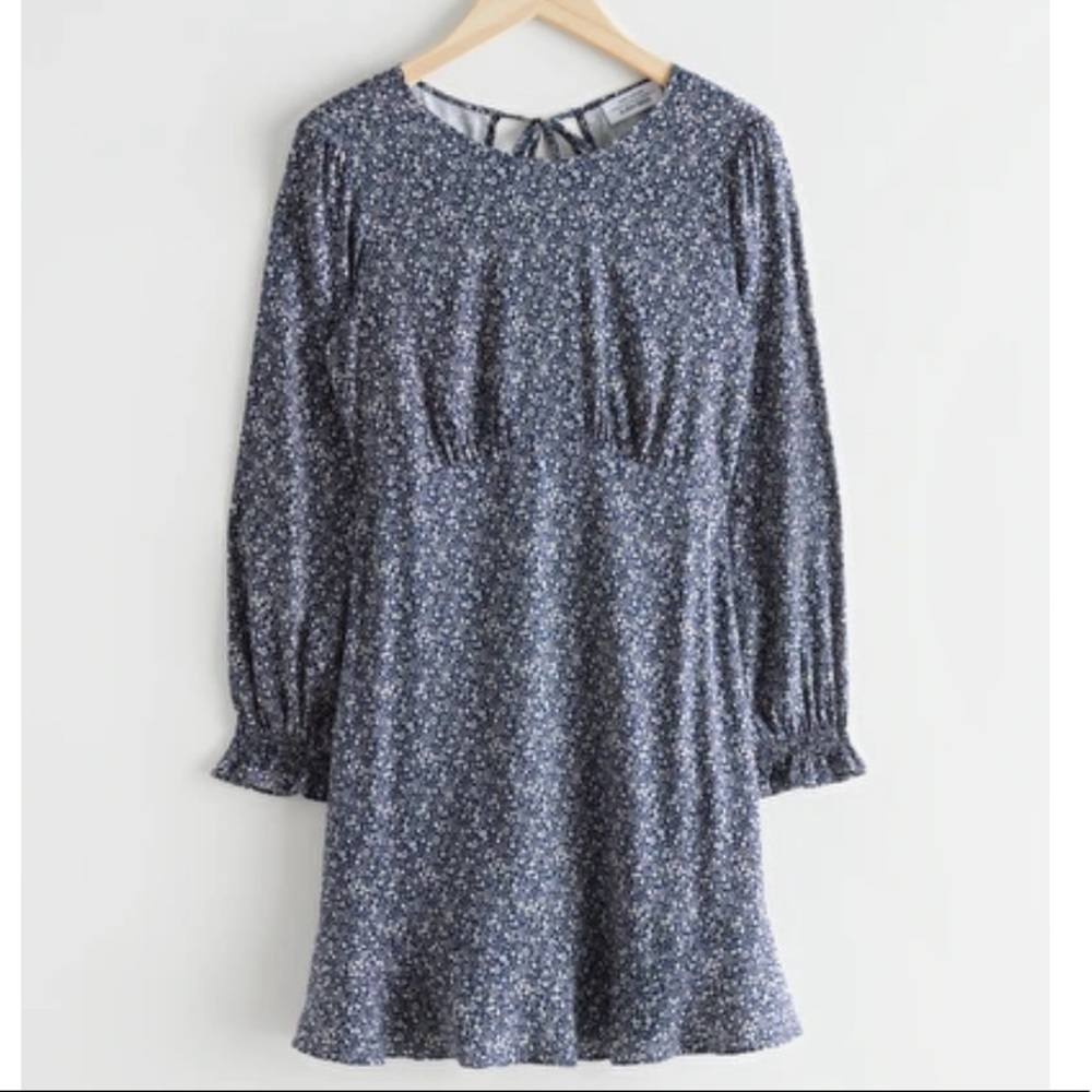 & other stories Frill Cuff Mini Dress
